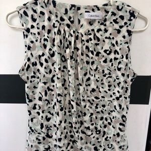 Calvin Klein cheetah print blouse
